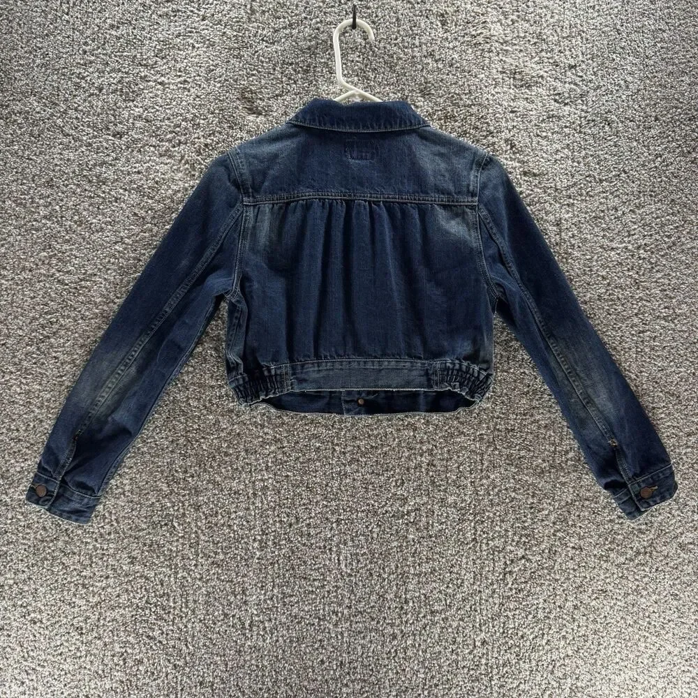 Polo Ralph Lauren Denim Jacket Girls 10 Blue Trucker Youth Cropped‎ Pockets Kids